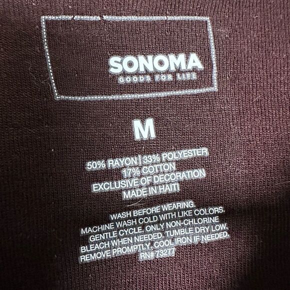 CLEARANCE! Men’s Purple Sonoma Striped L/S Crewneck Size M - Picture 5 of 5